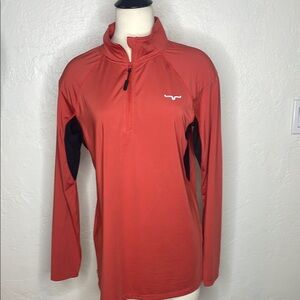 KIMES | Rust Long Sleeve Quarter-Zip Pullover